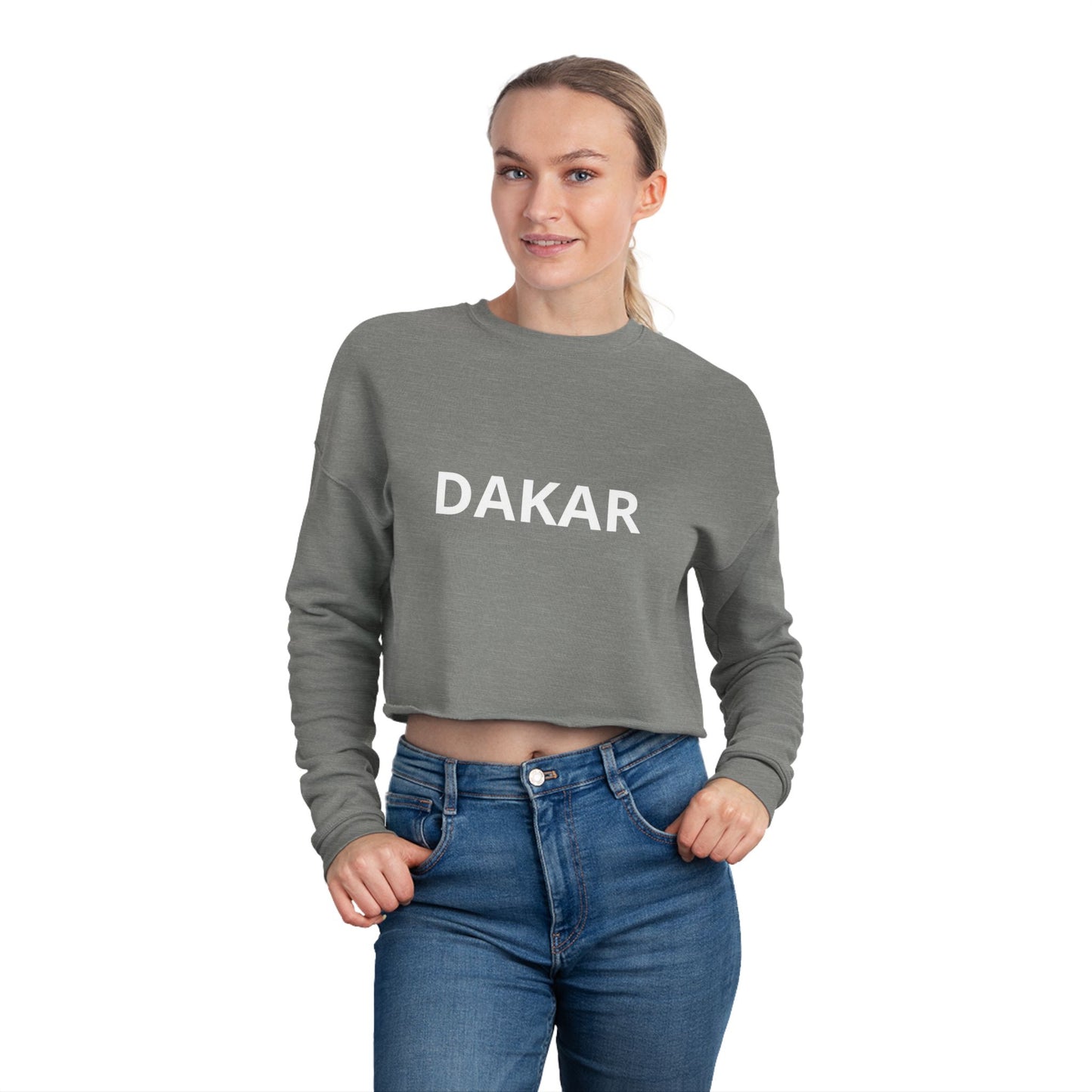 Dakar Cropped Sweatshirt — Women's Casual City Name Crop Top