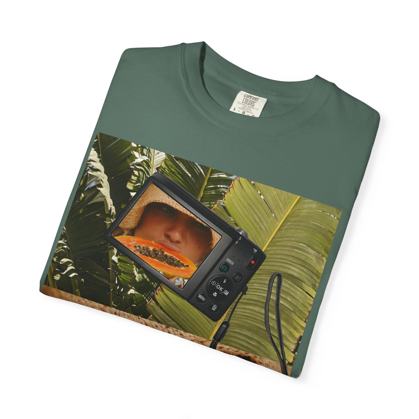 Retro Collage T-Shirt — Tropical TV & Papaya Art Tee
