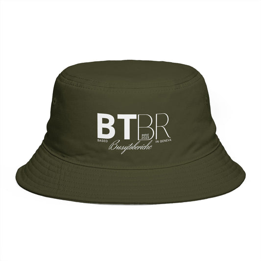 BTBR Script Logo Bucket Hat — Black Embroidered Bragging Rights Bucket Hat
