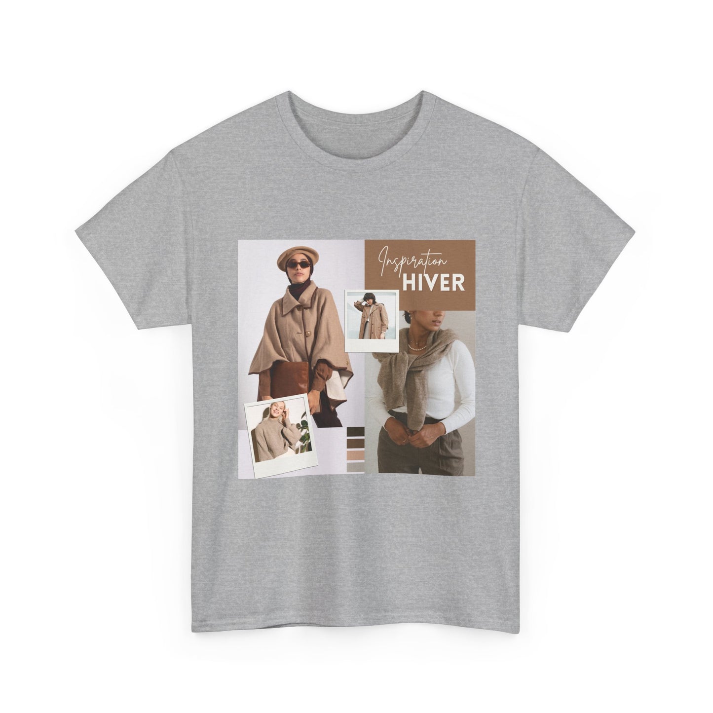 Winter Chic Collage Tee — 'Garde‑robe Hiver' Fashion Graphic T-Shirt