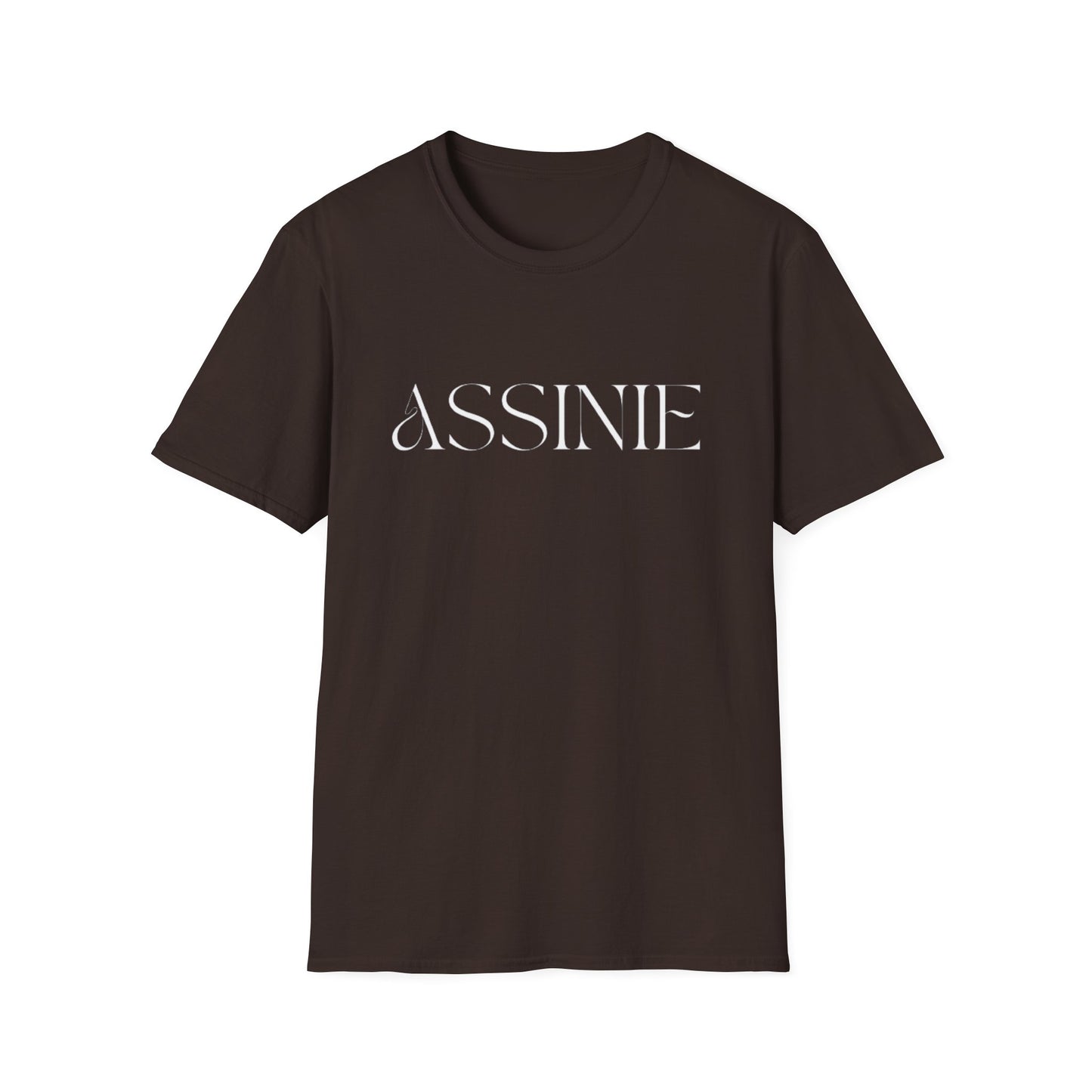 ASSNIE Embossed White T‑Shirt — Minimalist Logo Tee