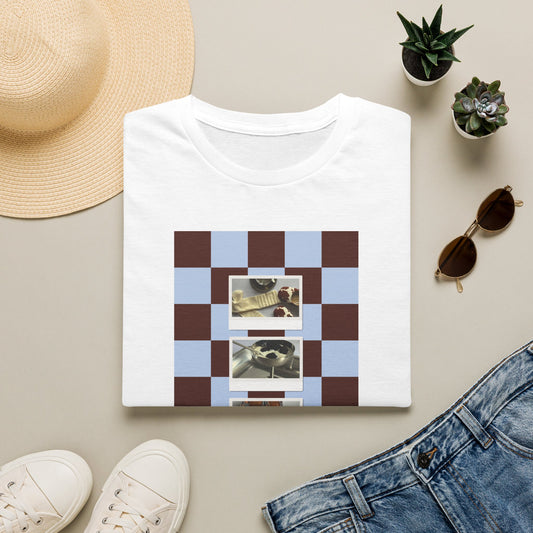 T-Shirt — Vintage Photo Checkerboard Collage