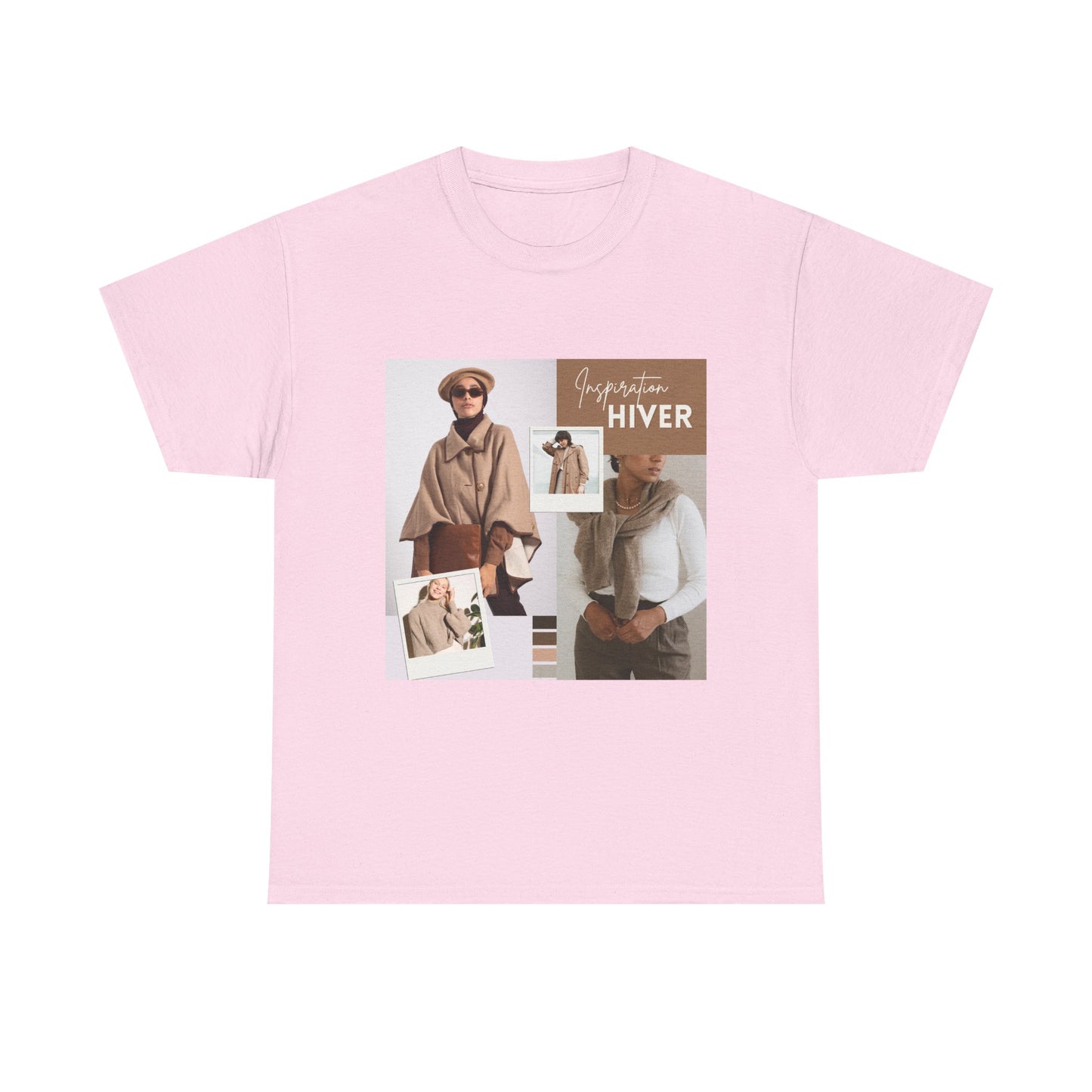 Winter Chic Collage Tee — 'Garde‑robe Hiver' Fashion Graphic T-Shirt