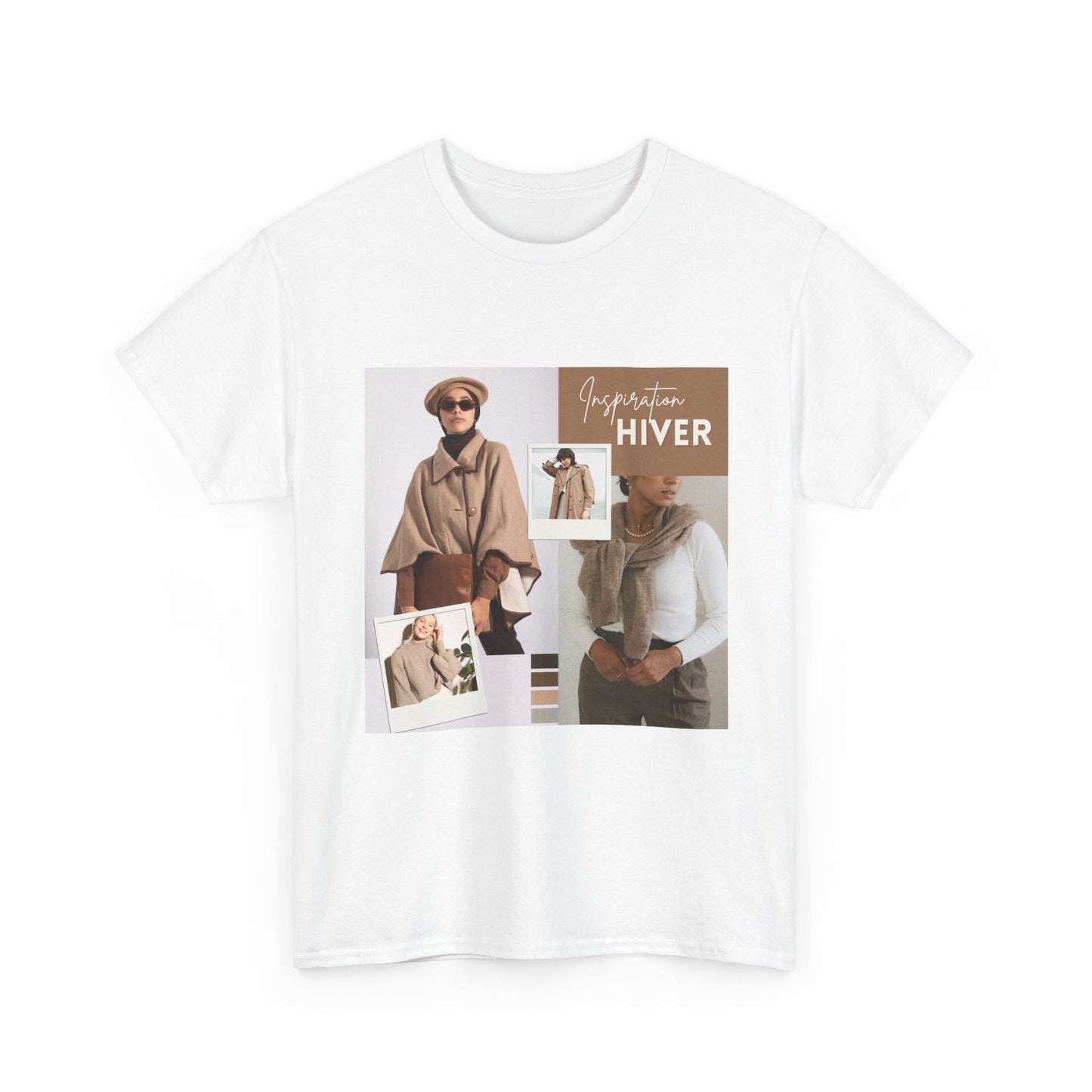 Winter Chic Collage Tee — 'Garde‑robe Hiver' Fashion Graphic T-Shirt