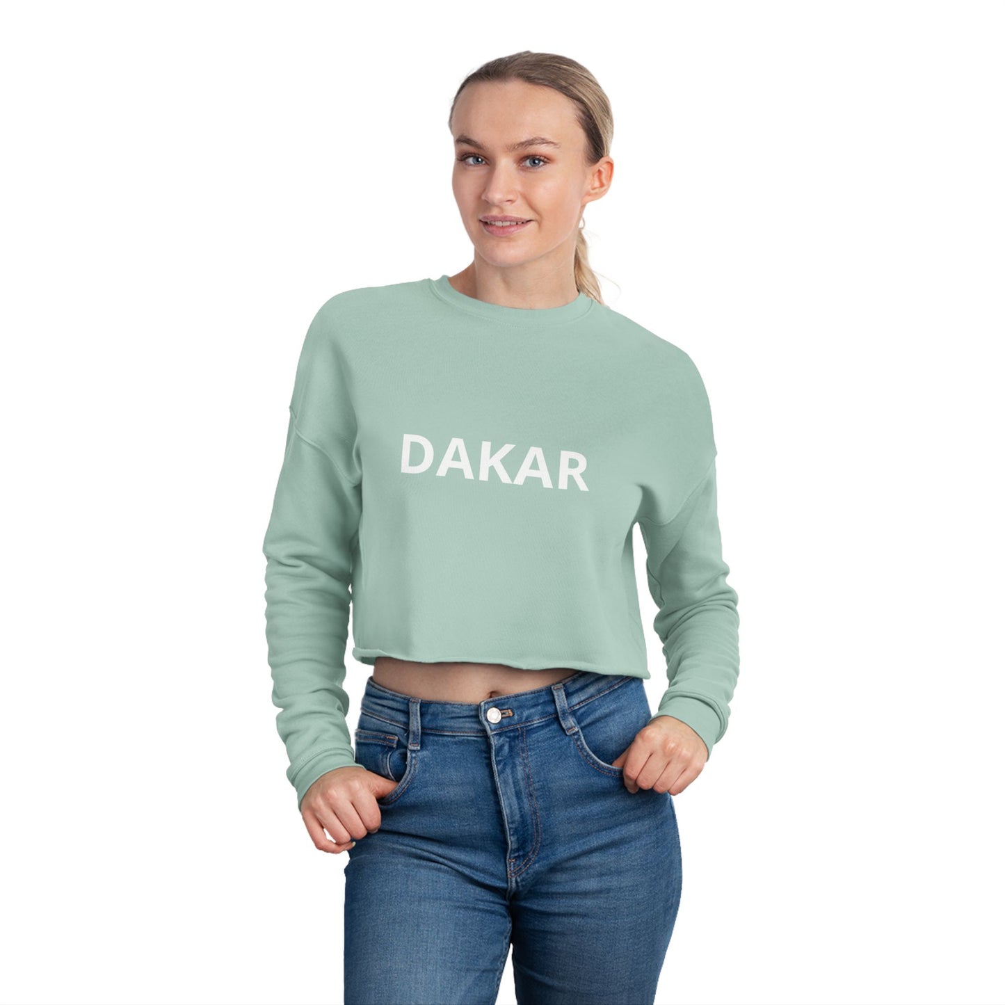 Dakar Cropped Sweatshirt — Women's Casual City Name Crop Top