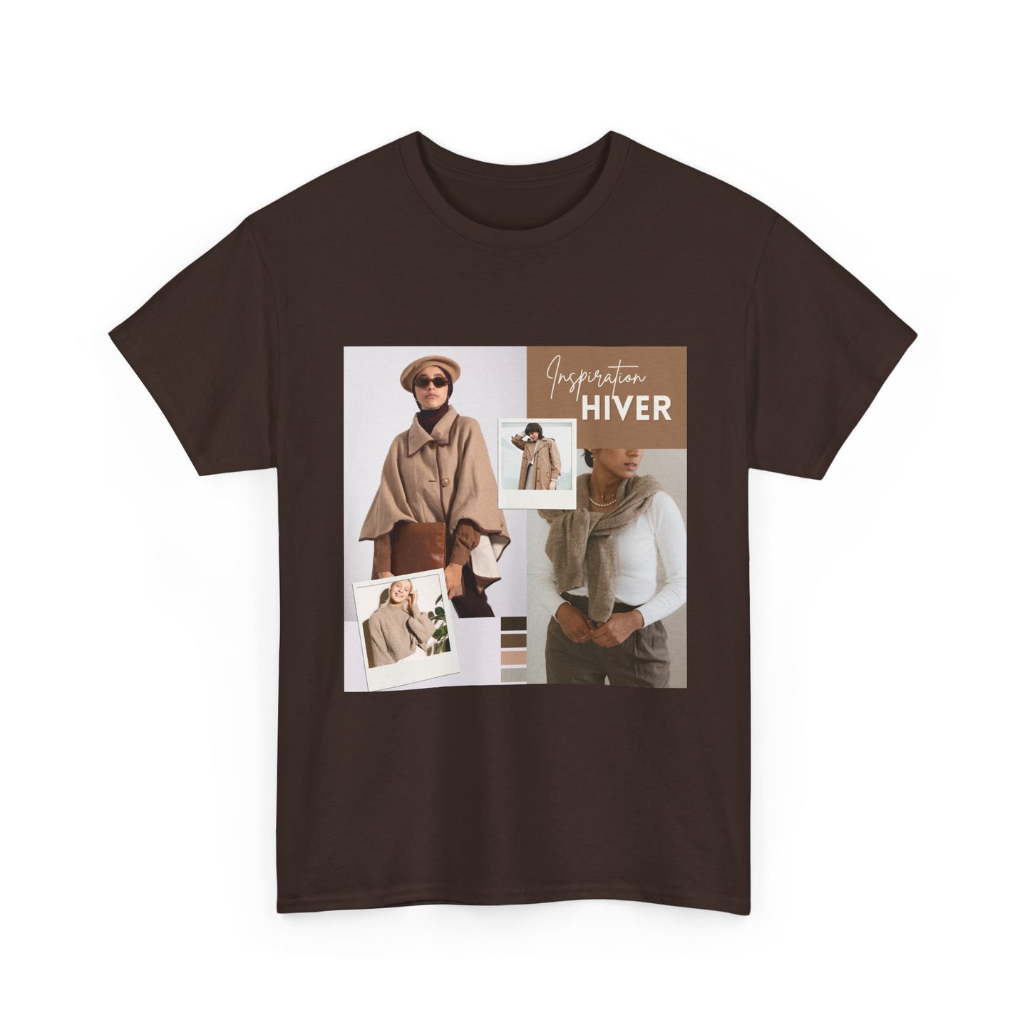 Winter Chic Collage Tee — 'Garde‑robe Hiver' Fashion Graphic T-Shirt