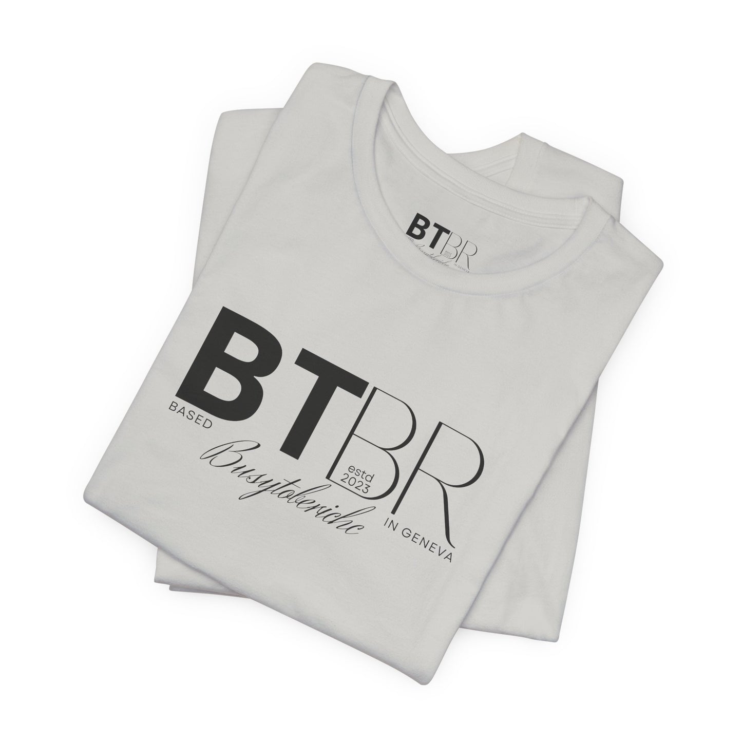 BTBR (Busy to be Rich) Logo T-Shirt — Black & Gray Brand Tee...