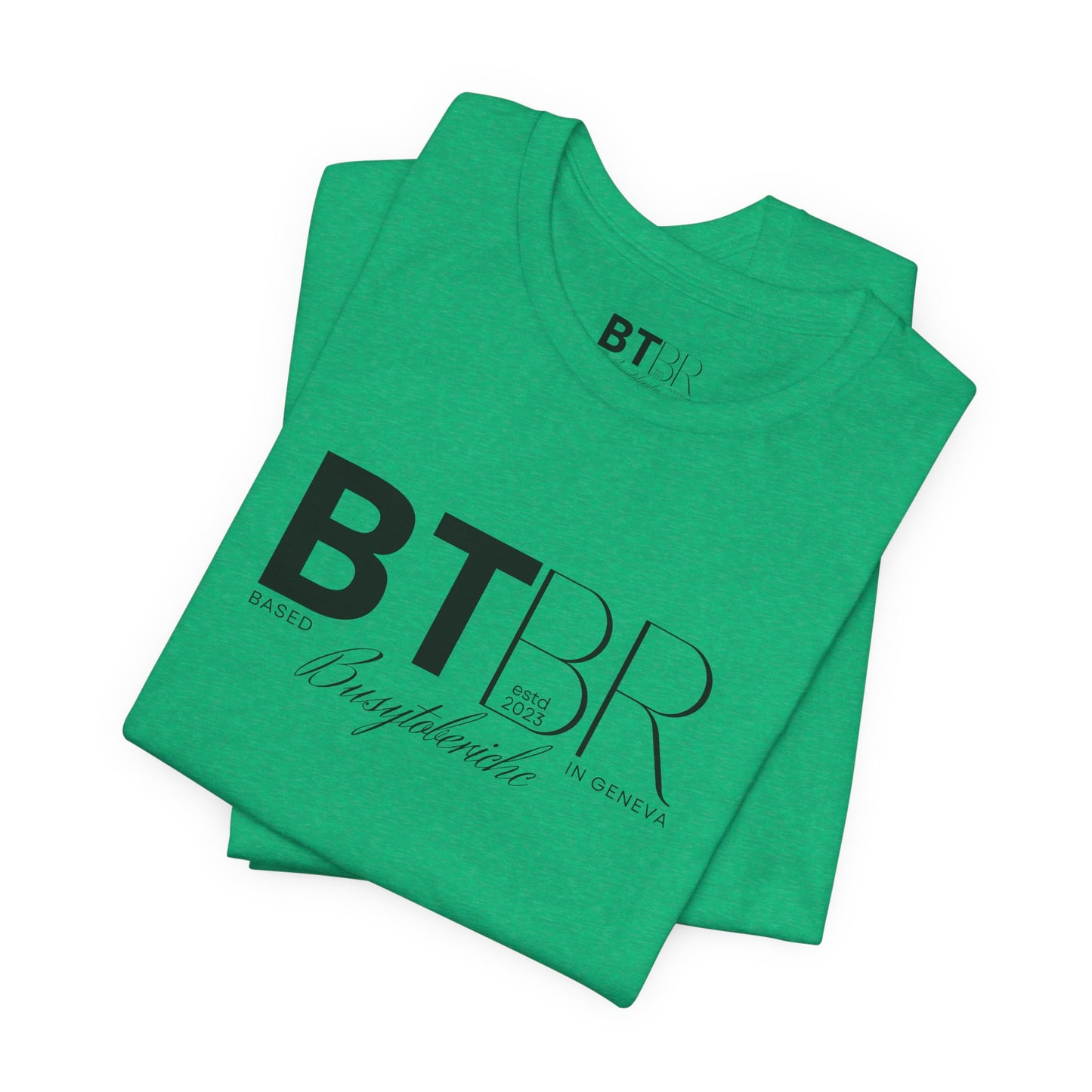 BTBR (Busy to be Rich) Logo T-Shirt — Black & Gray Brand Tee...