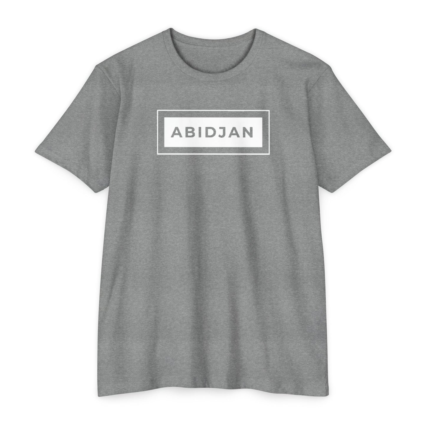 Abidjan City Box Logo T-Shirt — Minimalist Travel Tee