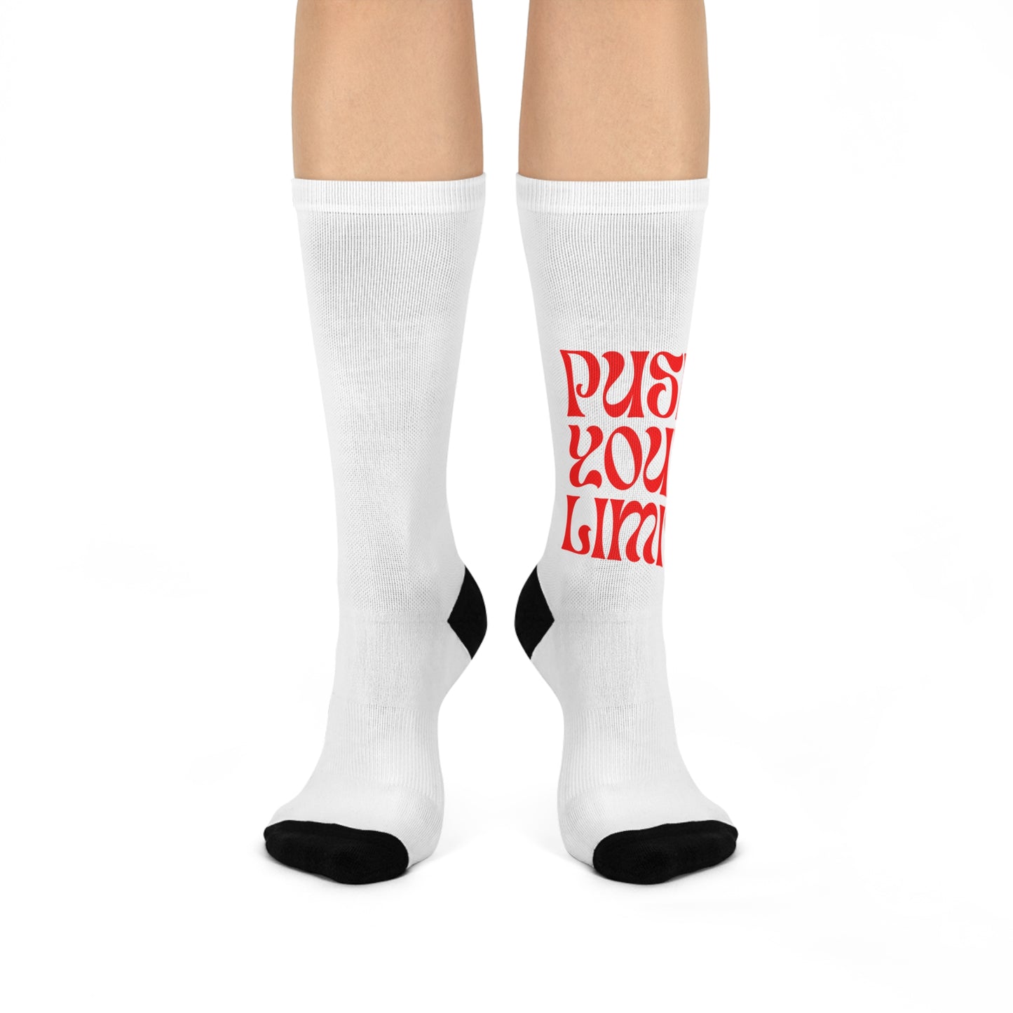 Push Your Limits Cushioned Crew Socks — Motivational Athletic Socks