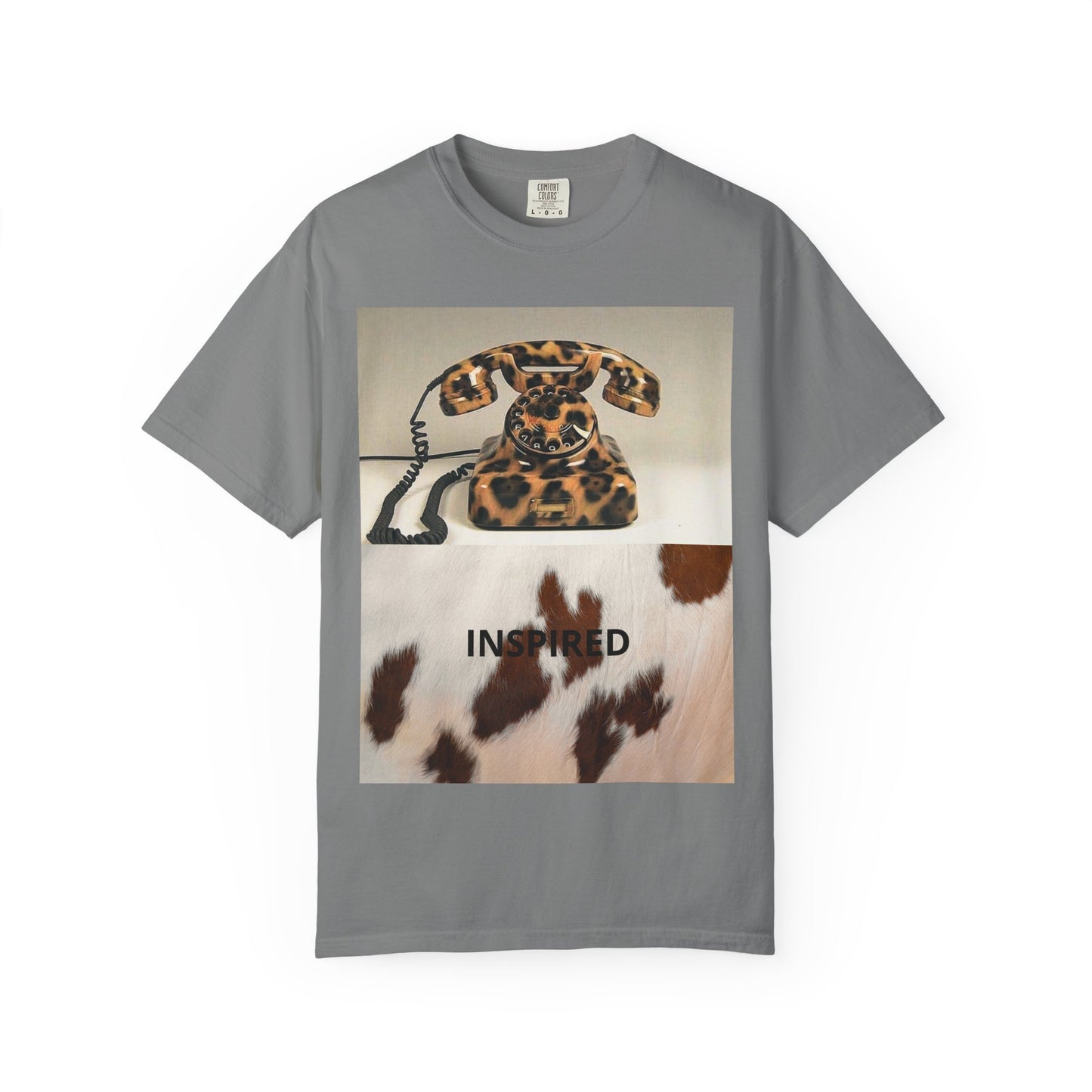 Inspired Leopard Phone Graphic T-Shirt