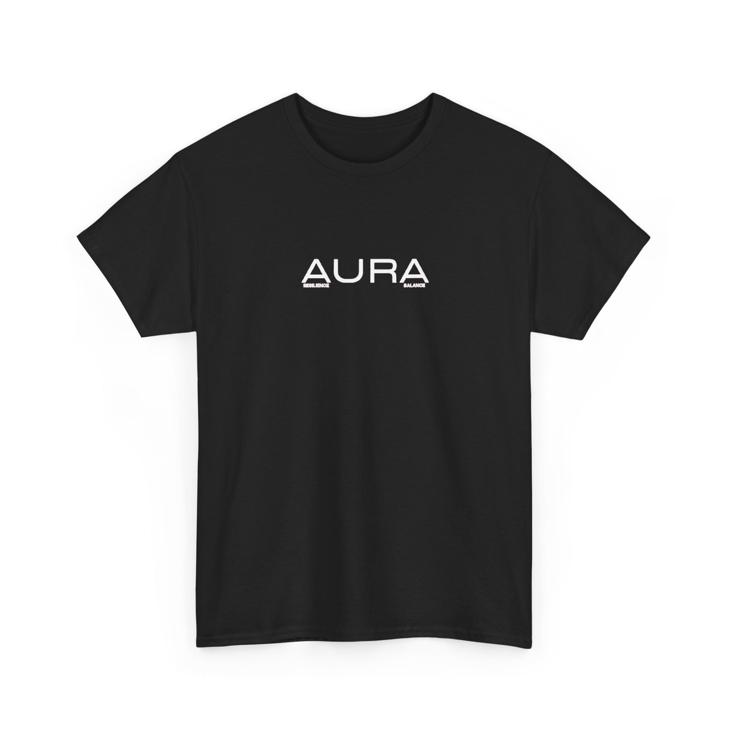 Aura Logo T‑Shirt — Minimalist Black Graphic Tee