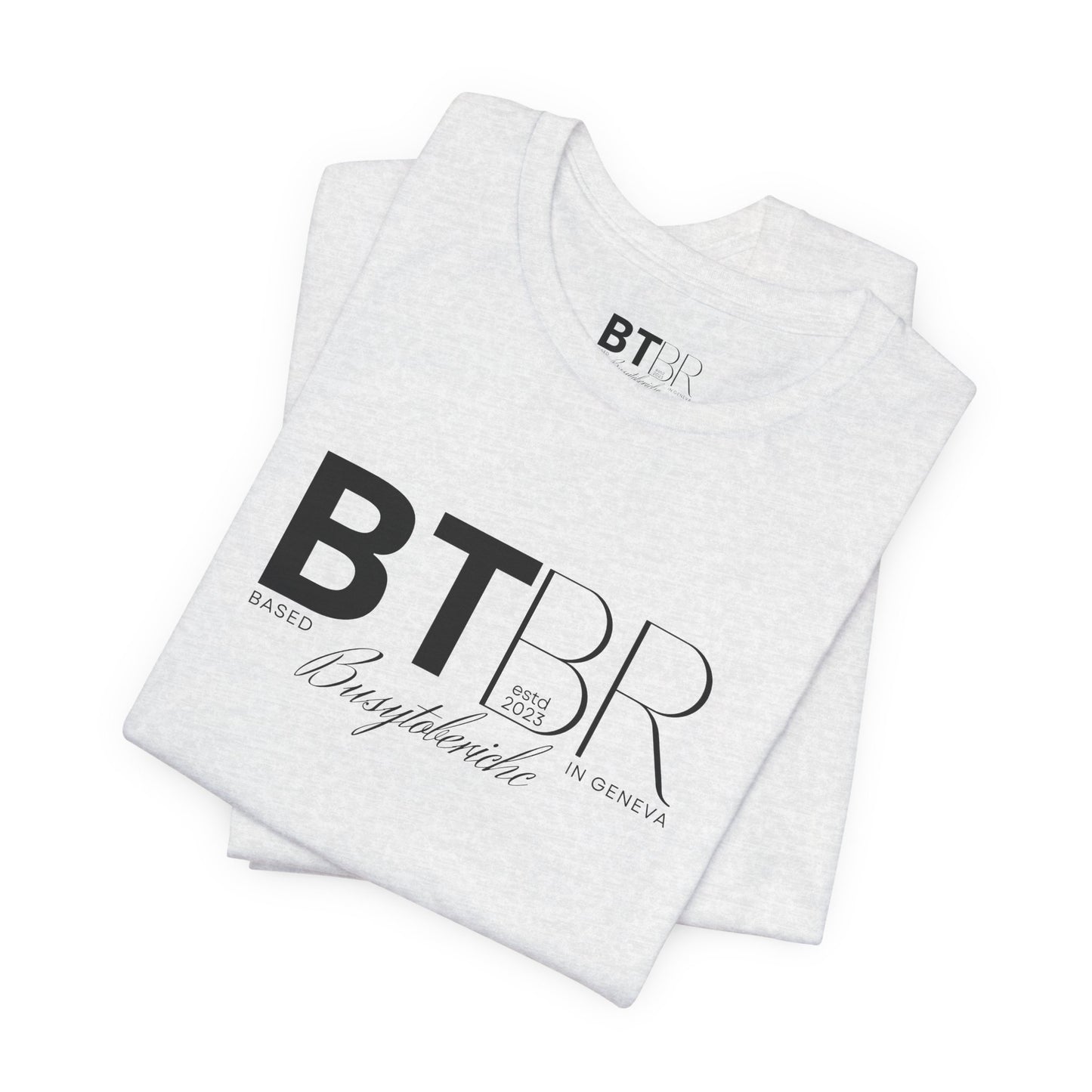 BTBR (Busy to be Rich) Logo T-Shirt — Black & Gray Brand Tee...