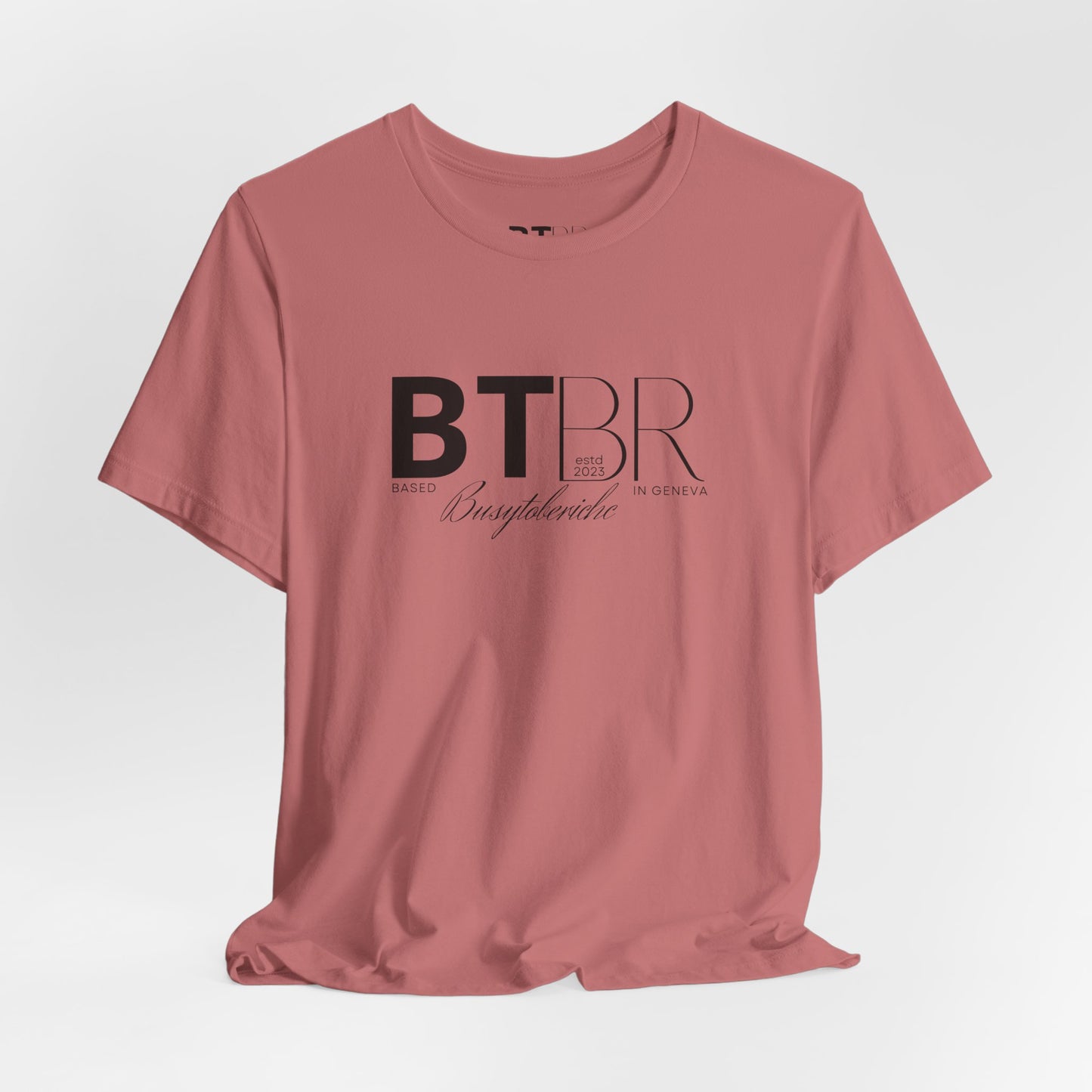 BTBR (Busy to be Rich) Logo T-Shirt — Black & Gray Brand Tee...