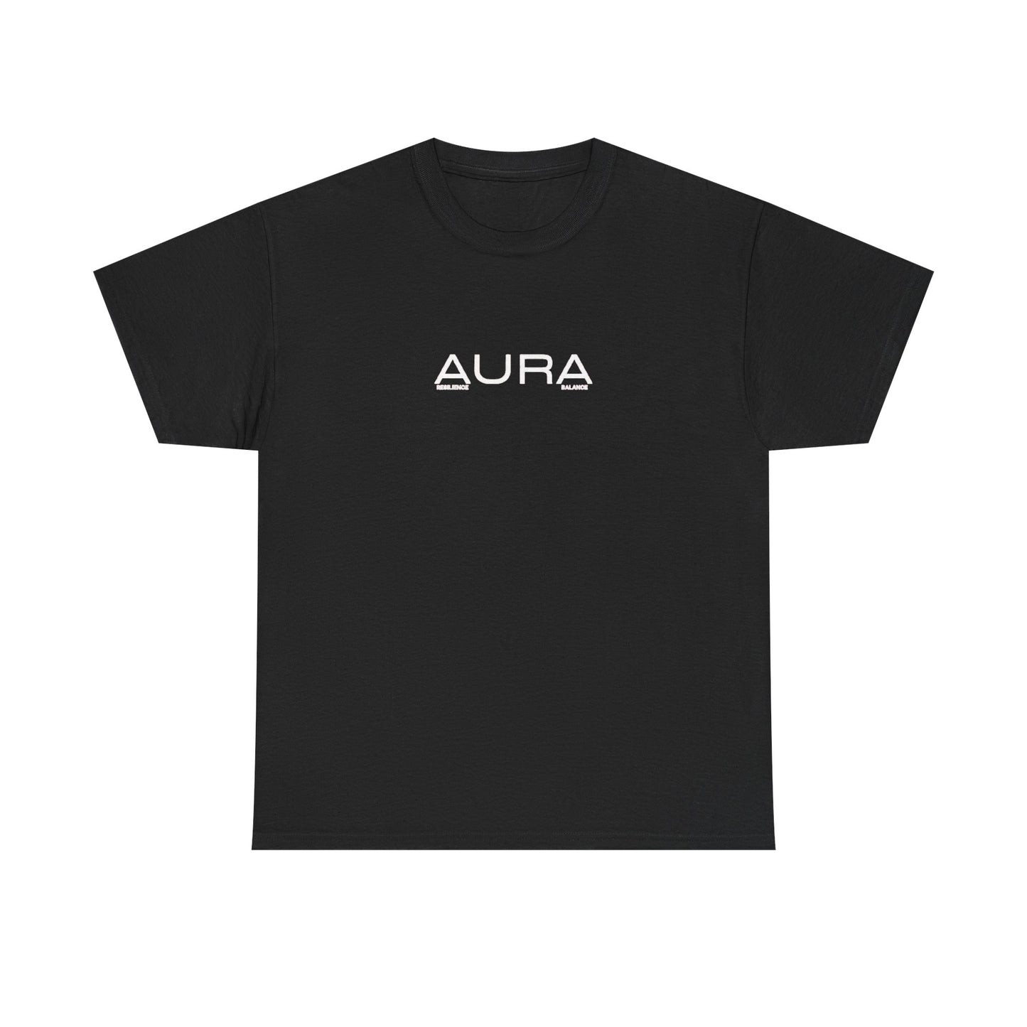 Aura Logo T‑Shirt — Minimalist Black Graphic Tee