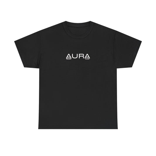 Aura Logo T‑Shirt — Minimalist Black Graphic Tee