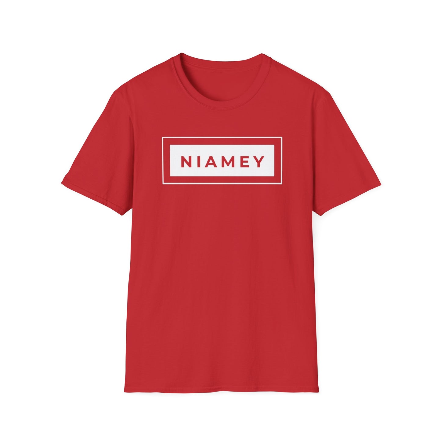 Minimal White T-Shirt — Subtle Embossed Text Casual Tee