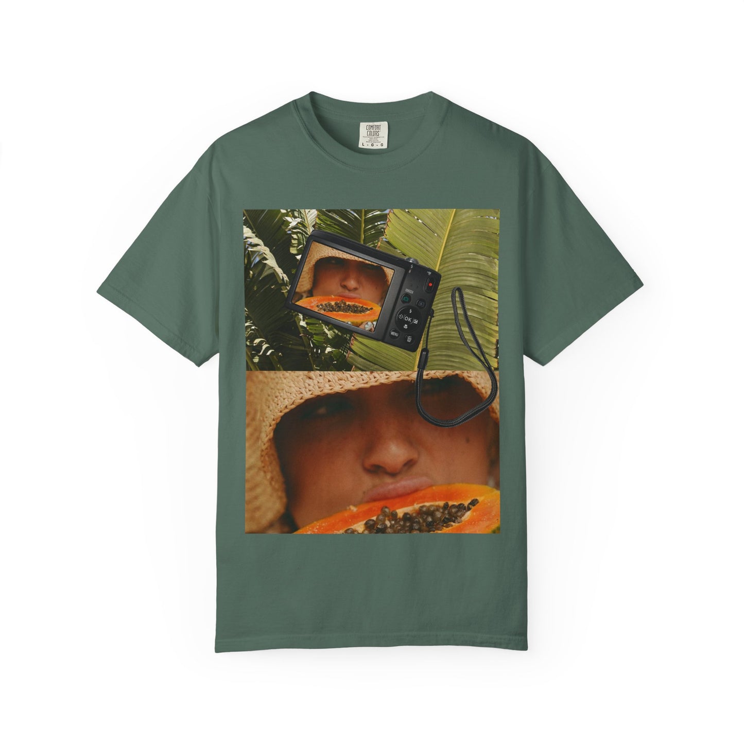 Retro Collage T-Shirt — Tropical TV & Papaya Art Tee