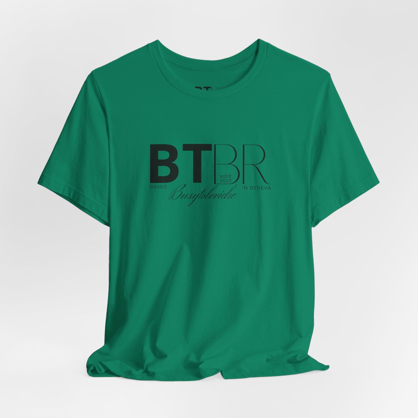 BTBR (Busy to be Rich) Logo T-Shirt — Black & Gray Brand Tee...
