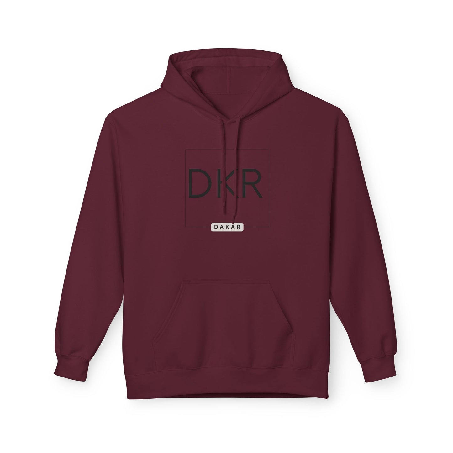 DKR (Dakar) White Hoodie — Clean Logo Chest & Back