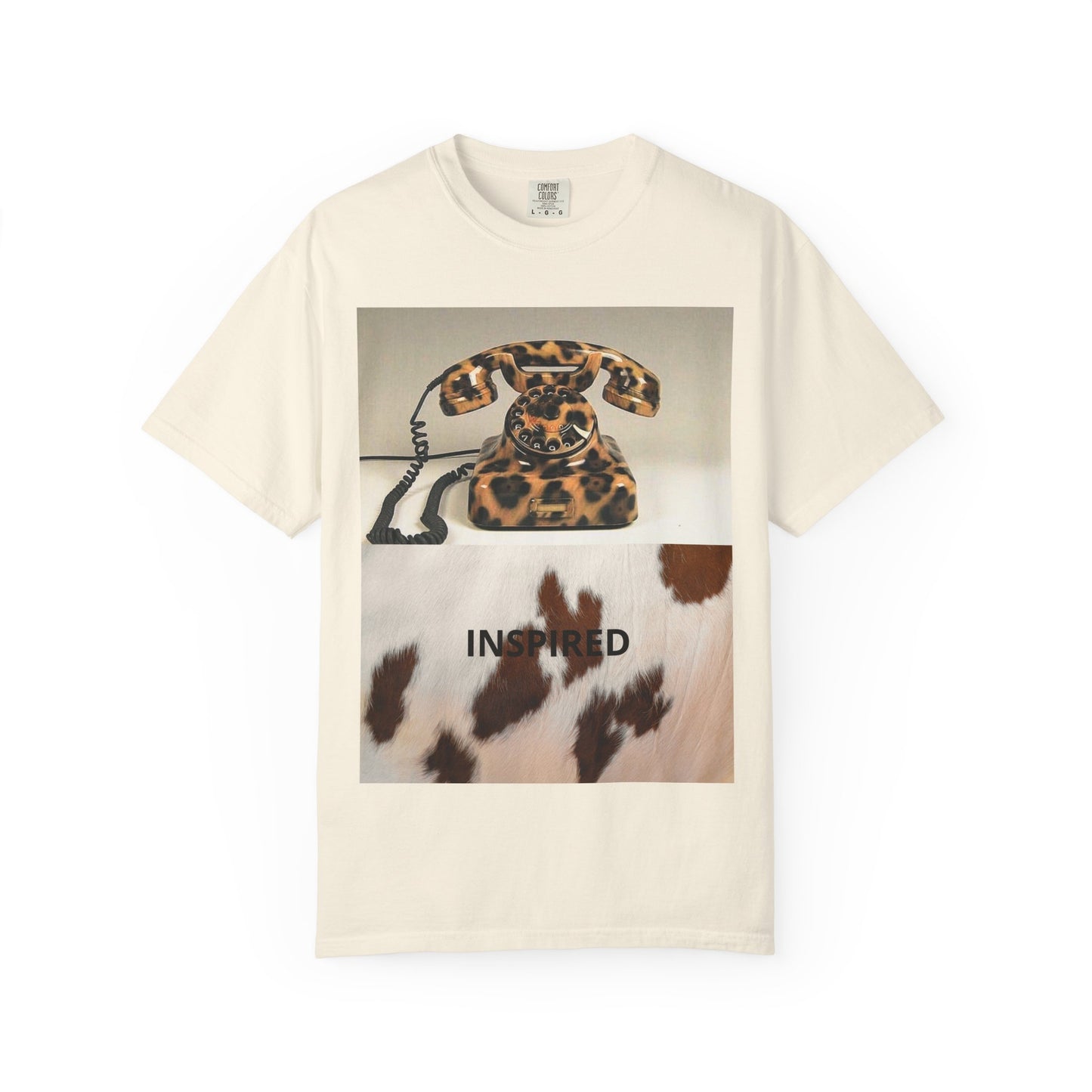 Inspired Leopard Phone Graphic T-Shirt