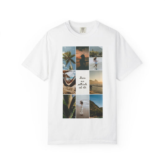 Travel Photo Collage T-Shirt — "Stars are patient, not idle"