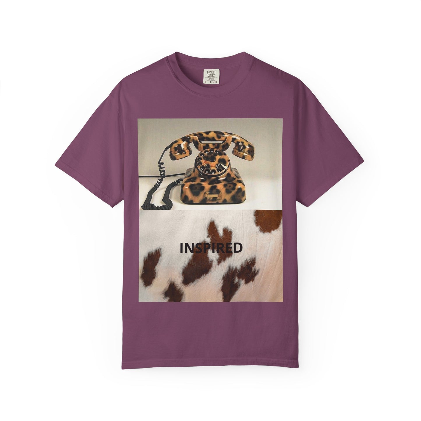 Inspired Leopard Phone Graphic T-Shirt