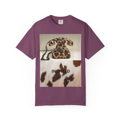 Inspired Leopard Phone Graphic T-Shirt