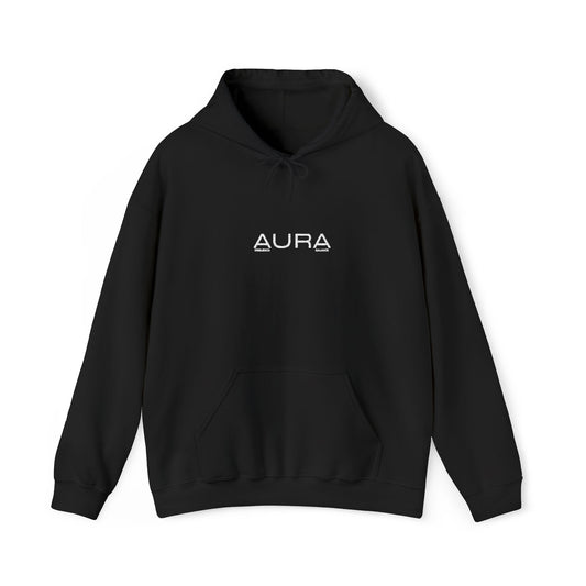 Aura Graphic Hoodie — Minimalist Vaporwave Logo Sweatshirt