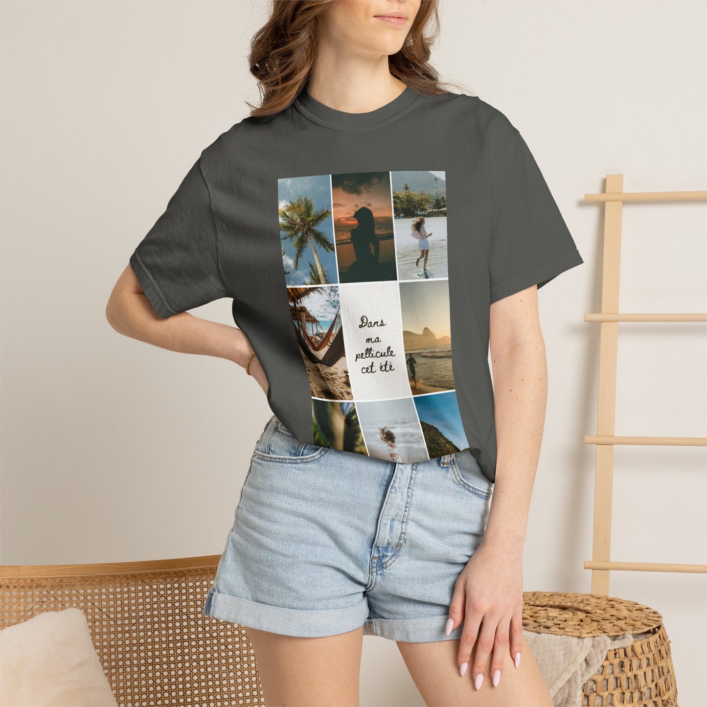 Travel Photo Collage T-Shirt — "Stars are patient, not idle"
