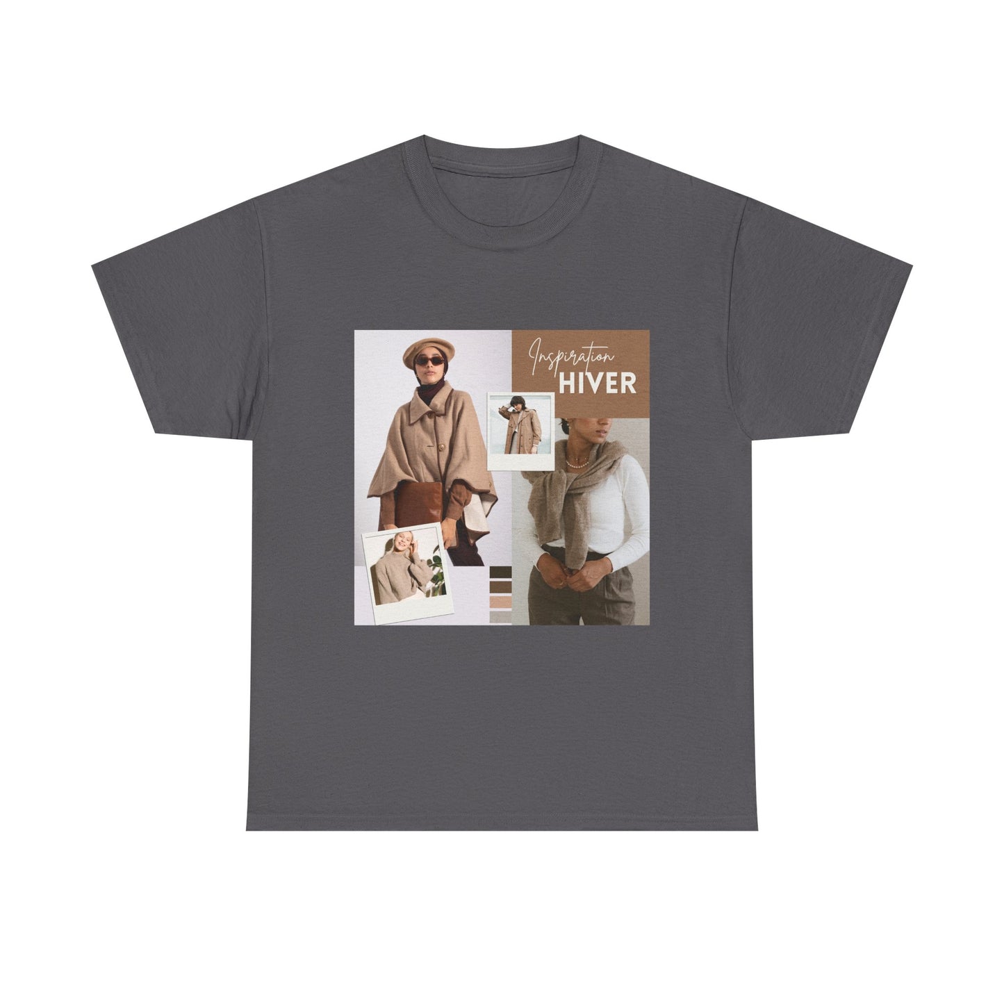 Winter Chic Collage Tee — 'Garde‑robe Hiver' Fashion Graphic T-Shirt