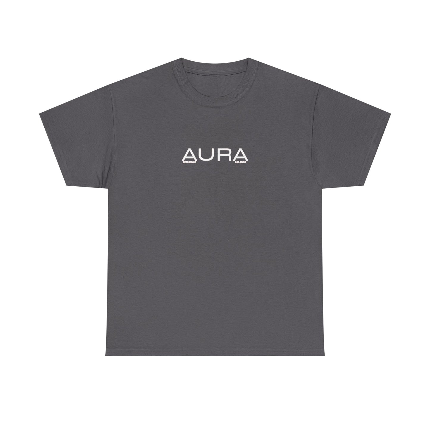 Aura Logo T‑Shirt — Minimalist Black Graphic Tee