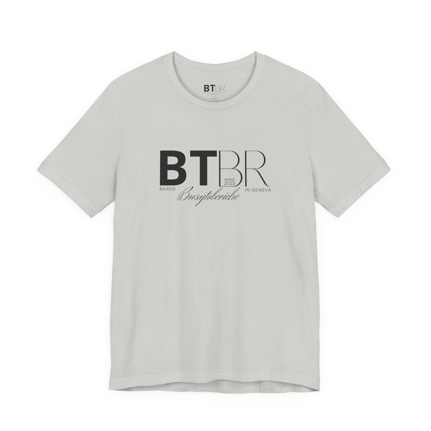 BTBR (Busy to be Rich) Logo T-Shirt — Black & Gray Brand Tee...