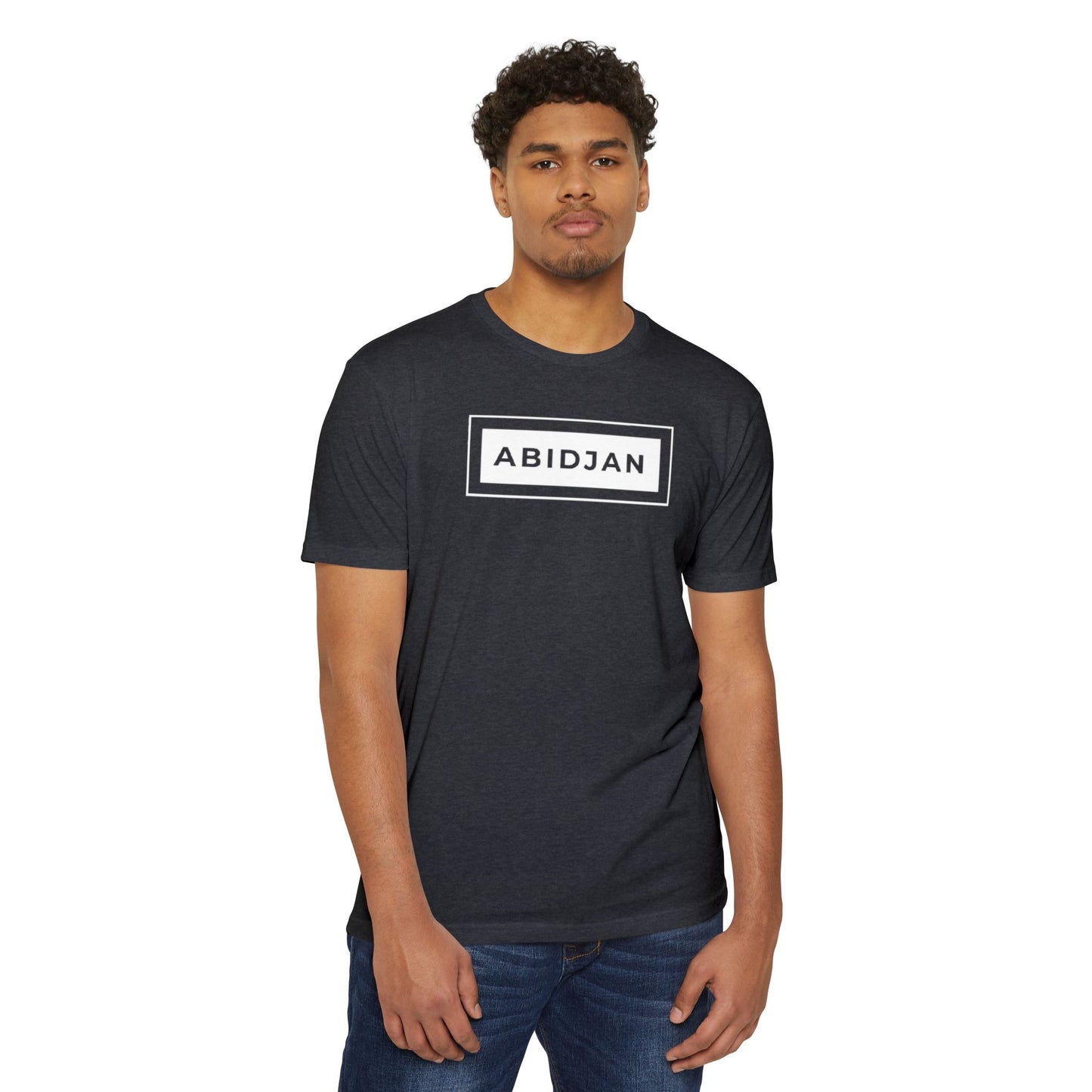 Abidjan City Box Logo T-Shirt — Minimalist Travel Tee