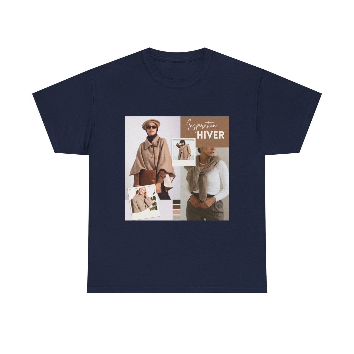 Winter Chic Collage Tee — 'Garde‑robe Hiver' Fashion Graphic T-Shirt