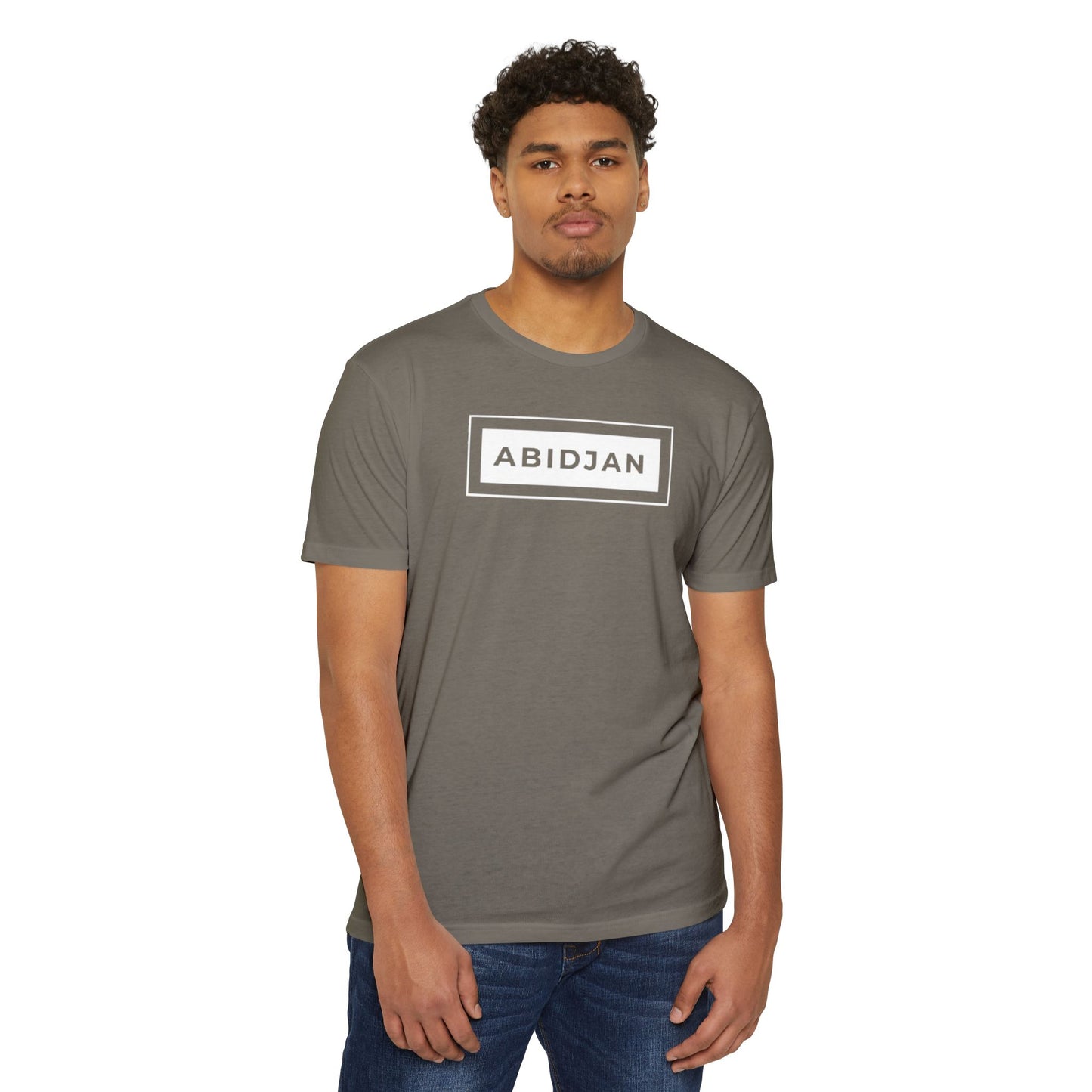 Abidjan City Box Logo T-Shirt — Minimalist Travel Tee