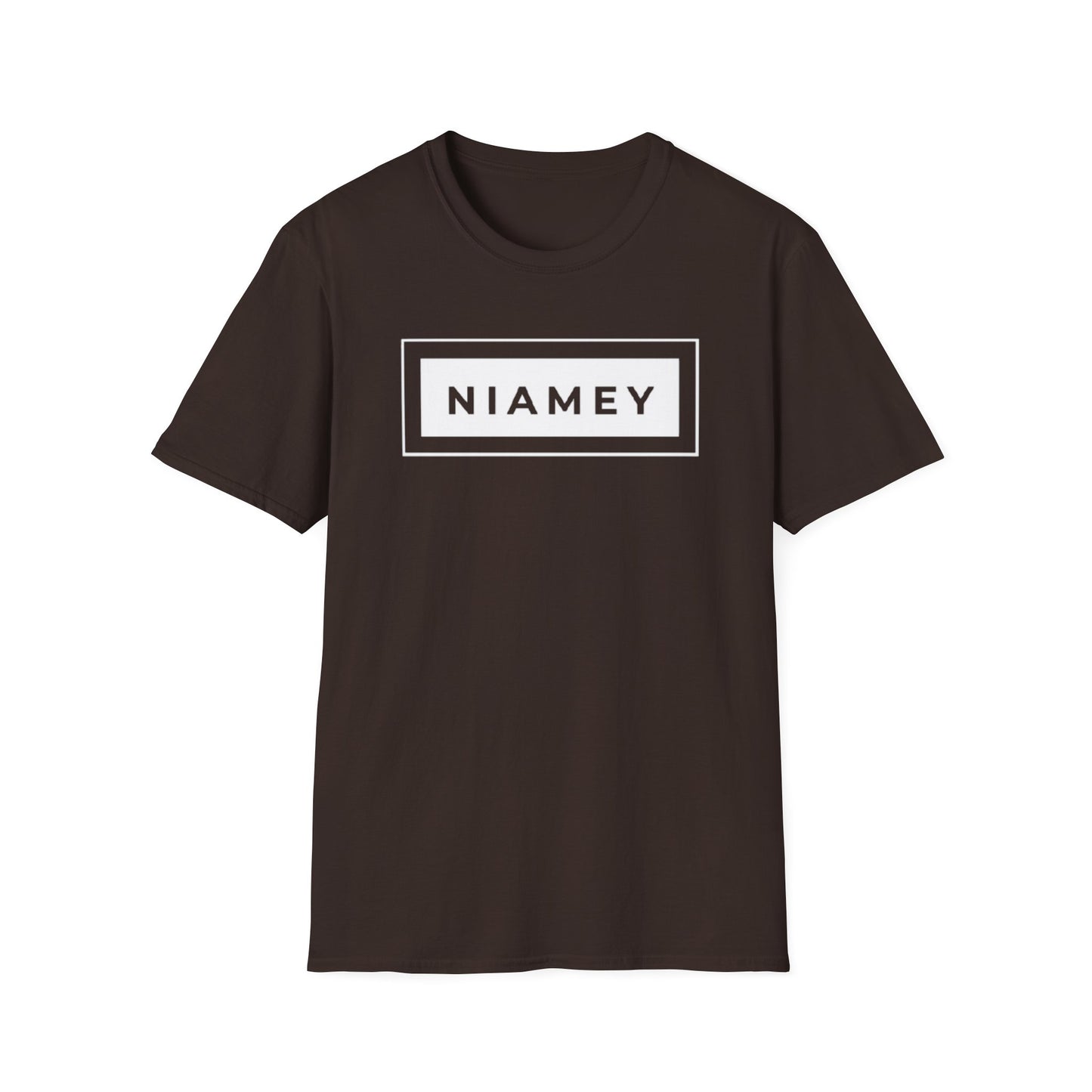 Minimal White T-Shirt — Subtle Embossed Text Casual Tee