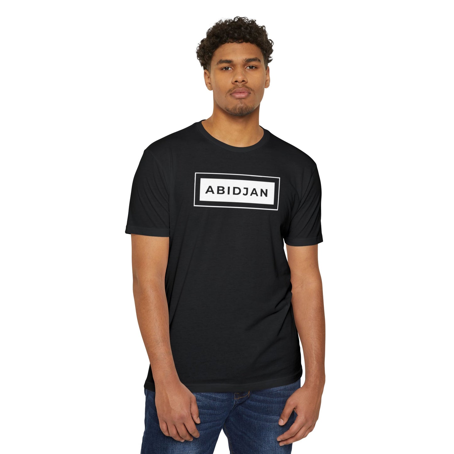 Abidjan City Box Logo T-Shirt — Minimalist Travel Tee