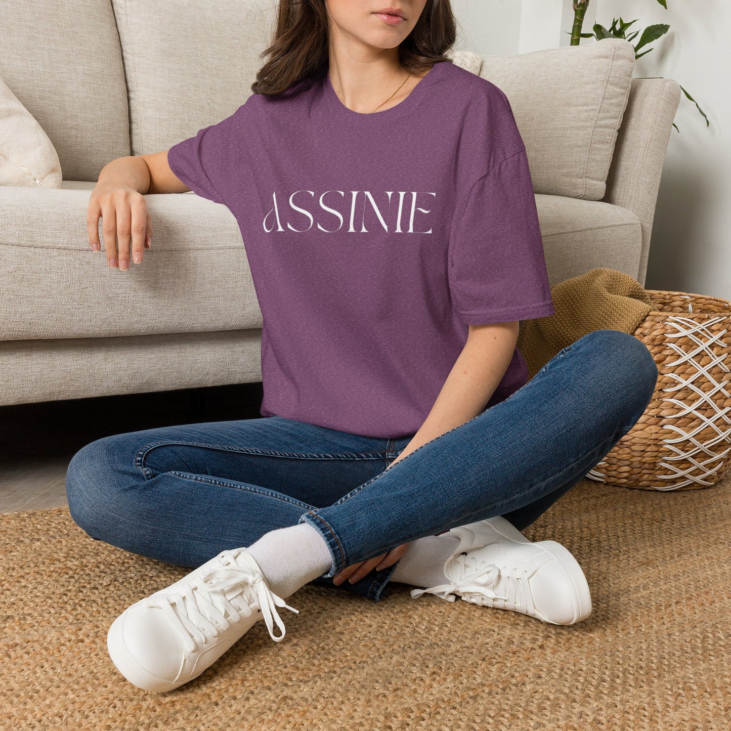 ASSNIE Embossed White T‑Shirt — Minimalist Logo Tee