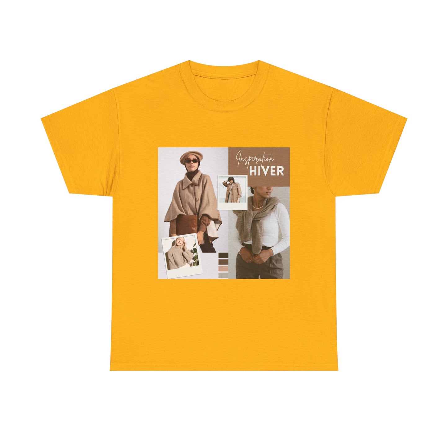 Winter Chic Collage Tee — 'Garde‑robe Hiver' Fashion Graphic T-Shirt