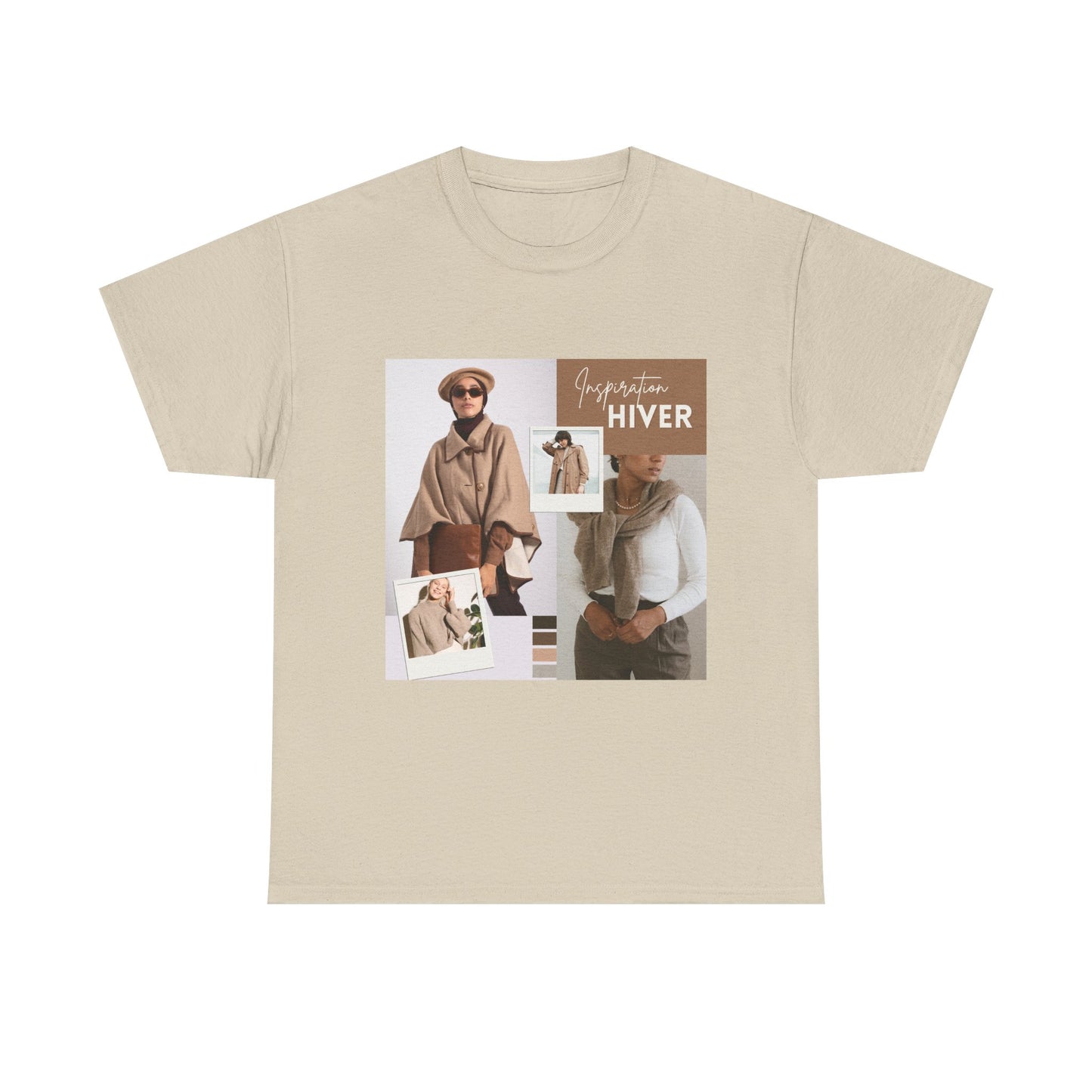Winter Chic Collage Tee — 'Garde‑robe Hiver' Fashion Graphic T-Shirt