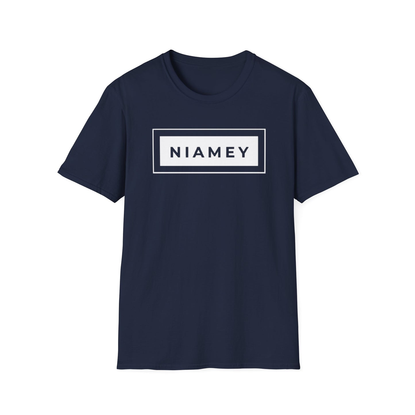 Minimal White T-Shirt — Subtle Embossed Text Casual Tee