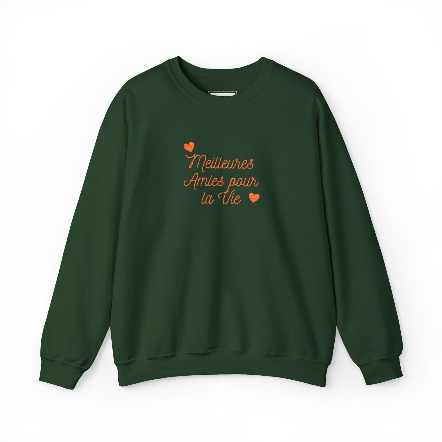 Crewneck Sweatshirt – 'Mistakes Arrive' Cute Script Heart Graphic, Cozy Casual Pullover